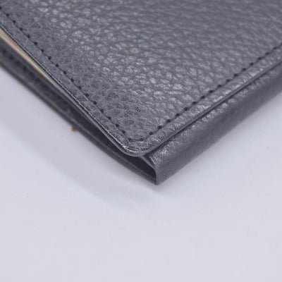 Burberry Unisex Nova Black Leather Bifold Credit Card Long Wallet CONSIGNMENT