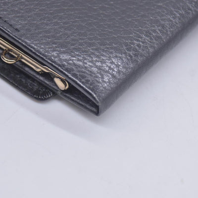 Burberry Unisex Nova Black Leather Bifold Credit Card Long Wallet CONSIGNMENT