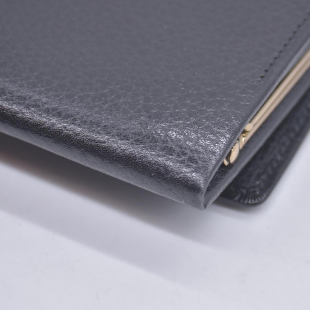 Burberry Unisex Nova Black Leather Bifold Credit Card Long Wallet CONSIGNMENT