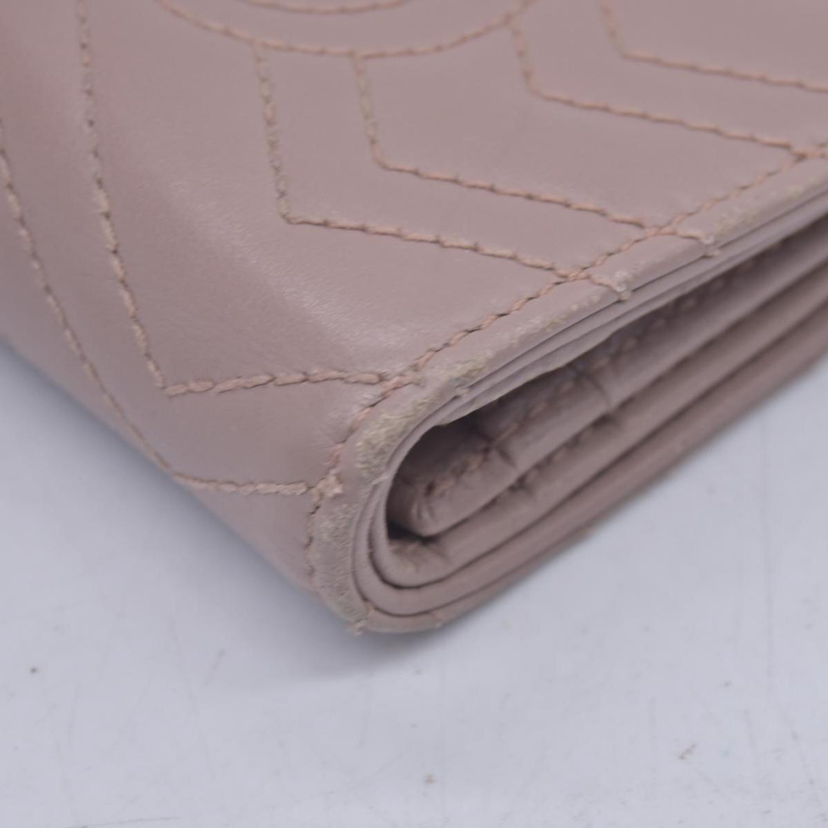 $550 GUCCI GG Marmont Matelasse Card Case Wallet Dusty Pink CONSIGNMENT 10021637