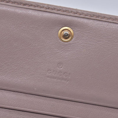 $550 GUCCI GG Marmont Matelasse Card Case Wallet Dusty Pink CONSIGNMENT 10021637
