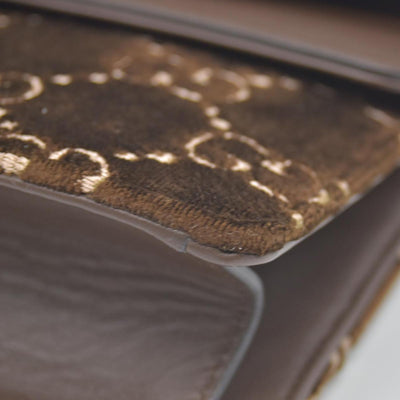 $2800 Gucci Velvet Moon Calfskin Crystal GG Monogram Small Dionysus Shoulder Bag Brown Vintage Cocoa Black Diamond