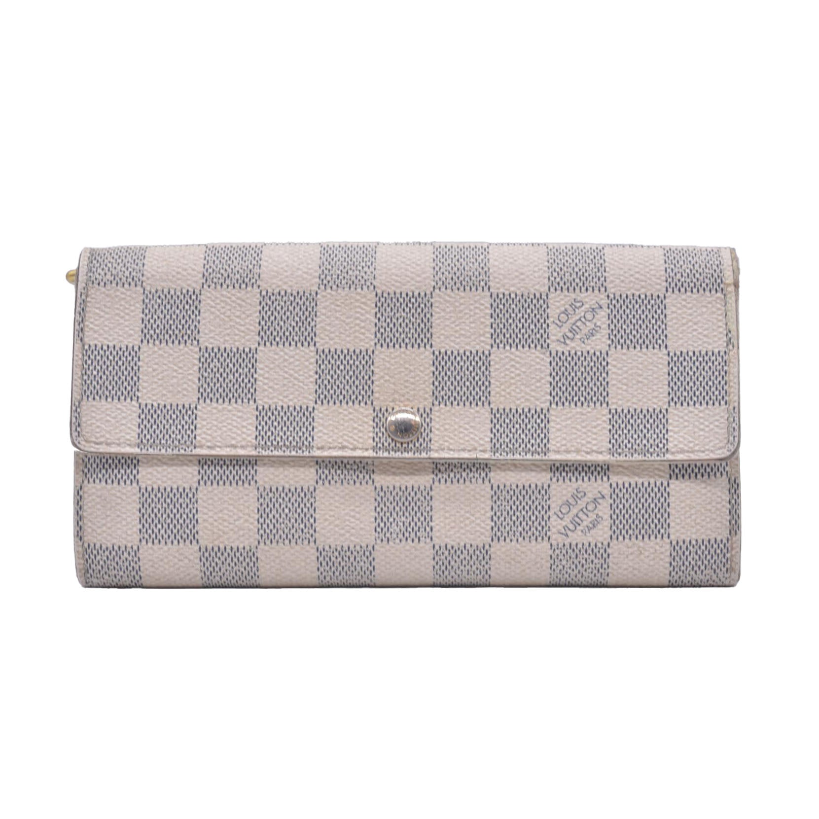 $800 2010 Louis Vuitton  Vintage Damier Azur Pattern Sarah Wallet CA2180 CONSIGNMENT