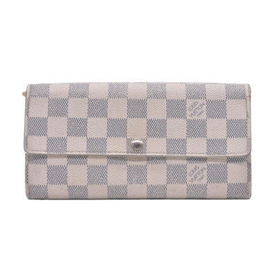 $800 2010 Louis Vuitton  Vintage Damier Azur Pattern Sarah Wallet CA2180 CONSIGNMENT