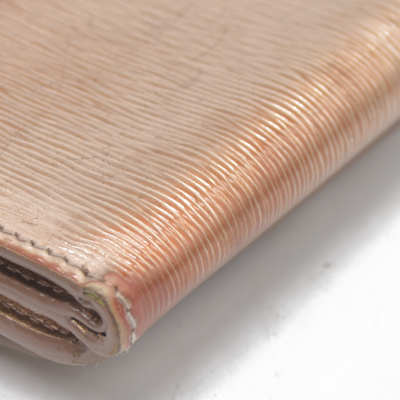 Prada Small Saffiano Vitello Move Leather Compact Wallet rose gold