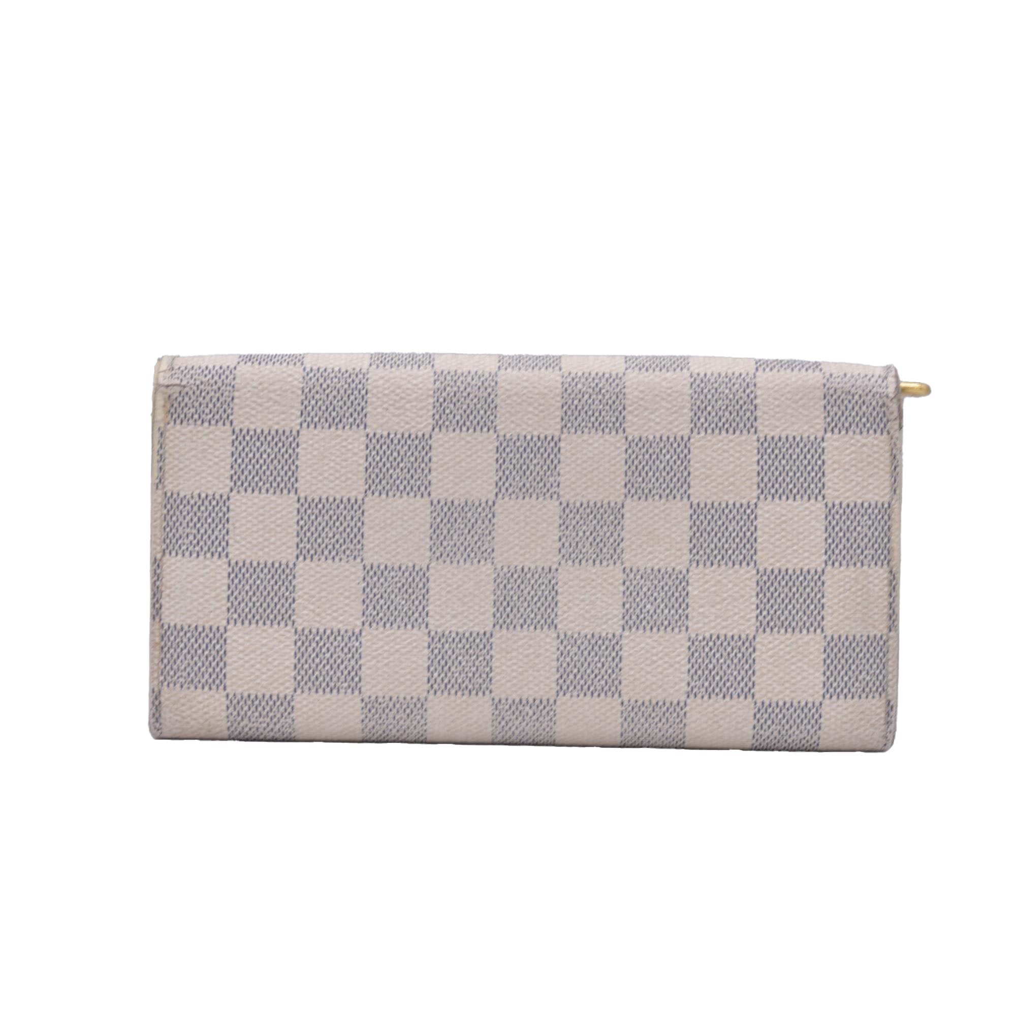 $800 2010 Louis Vuitton  Vintage Damier Azur Pattern Sarah Wallet CA2180 CONSIGNMENT