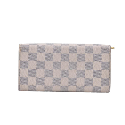 $800 2010 Louis Vuitton  Vintage Damier Azur Pattern Sarah Wallet CA2180 CONSIGNMENT