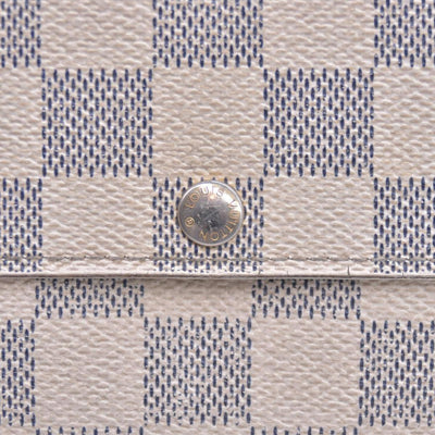$800 2010 Louis Vuitton  Vintage Damier Azur Pattern Sarah Wallet CA2180 CONSIGNMENT