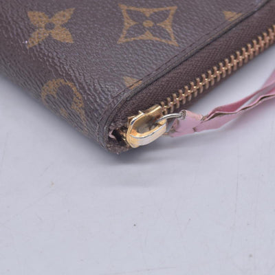 $570 2017 LOUIS VUITTON Monogram Clemence Long Wallet Rose SD3187 CONSIGNMENT 10021636