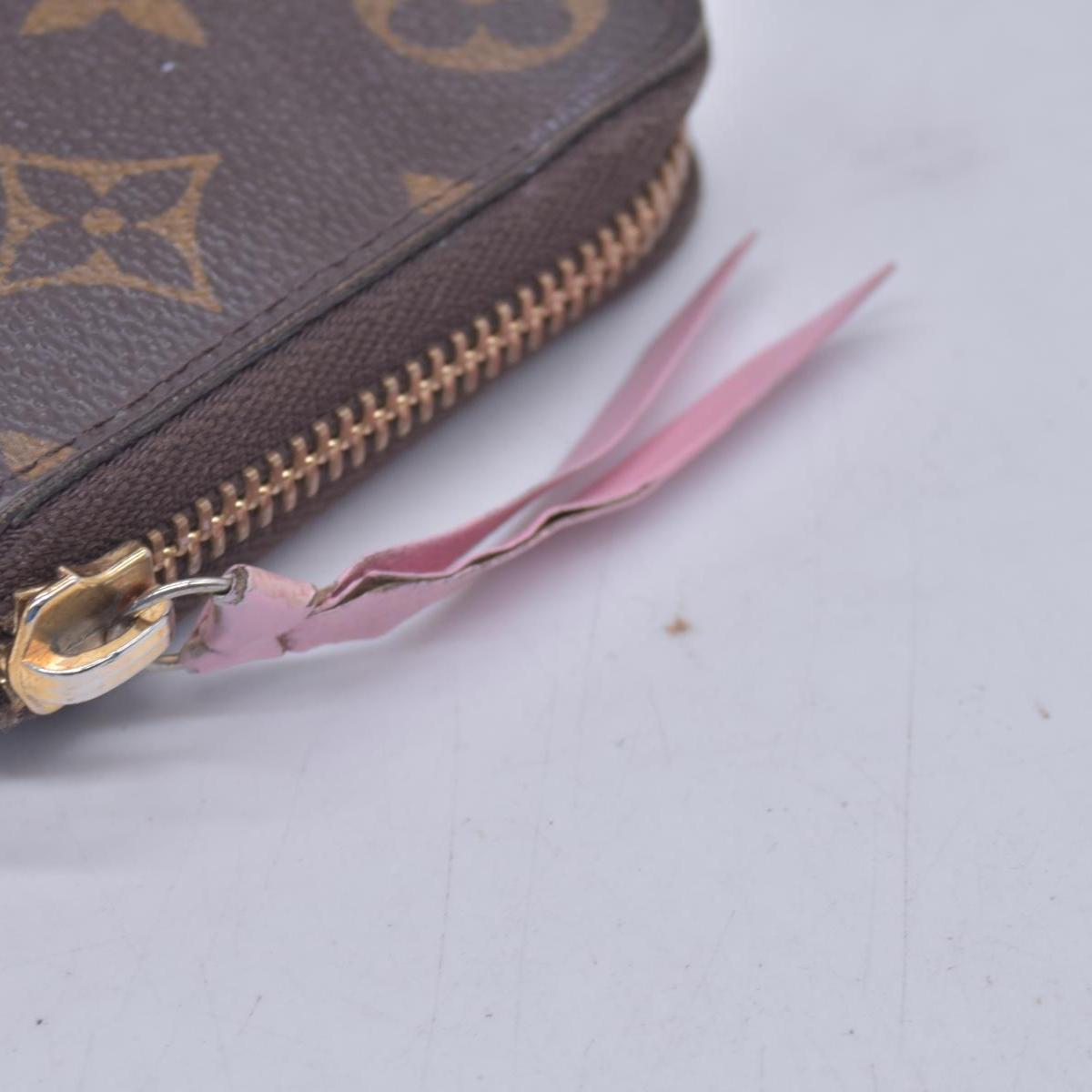 $570 2017 LOUIS VUITTON Monogram Clemence Long Wallet Rose SD3187 CONSIGNMENT 10021636