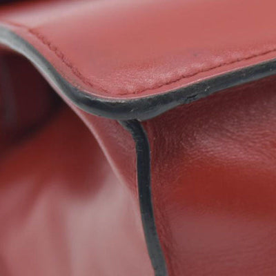 $1980 Gucci  Calfskin Mini Sylvie Chain Shoulder Bag Hibiscus Red