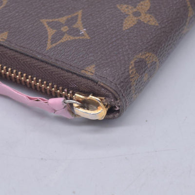 $570 2017 LOUIS VUITTON Monogram Clemence Long Wallet Rose SD3187 CONSIGNMENT 10021636