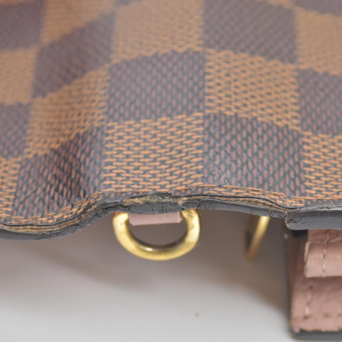 $1300 Louis Vuitton Damier Ebene Croisette Wallet on Chain