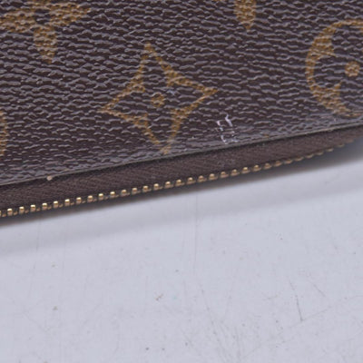 $570 2017 LOUIS VUITTON Monogram Clemence Long Wallet Rose SD3187 CONSIGNMENT 10021636