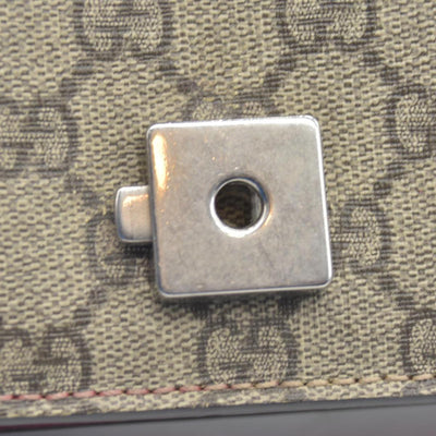 $2600 Gucci GG Supreme Monogram Suede Cudu Medium Dionysus Shoulder Bag Beige Ebony Vulcanic Red CONSIGNMENT