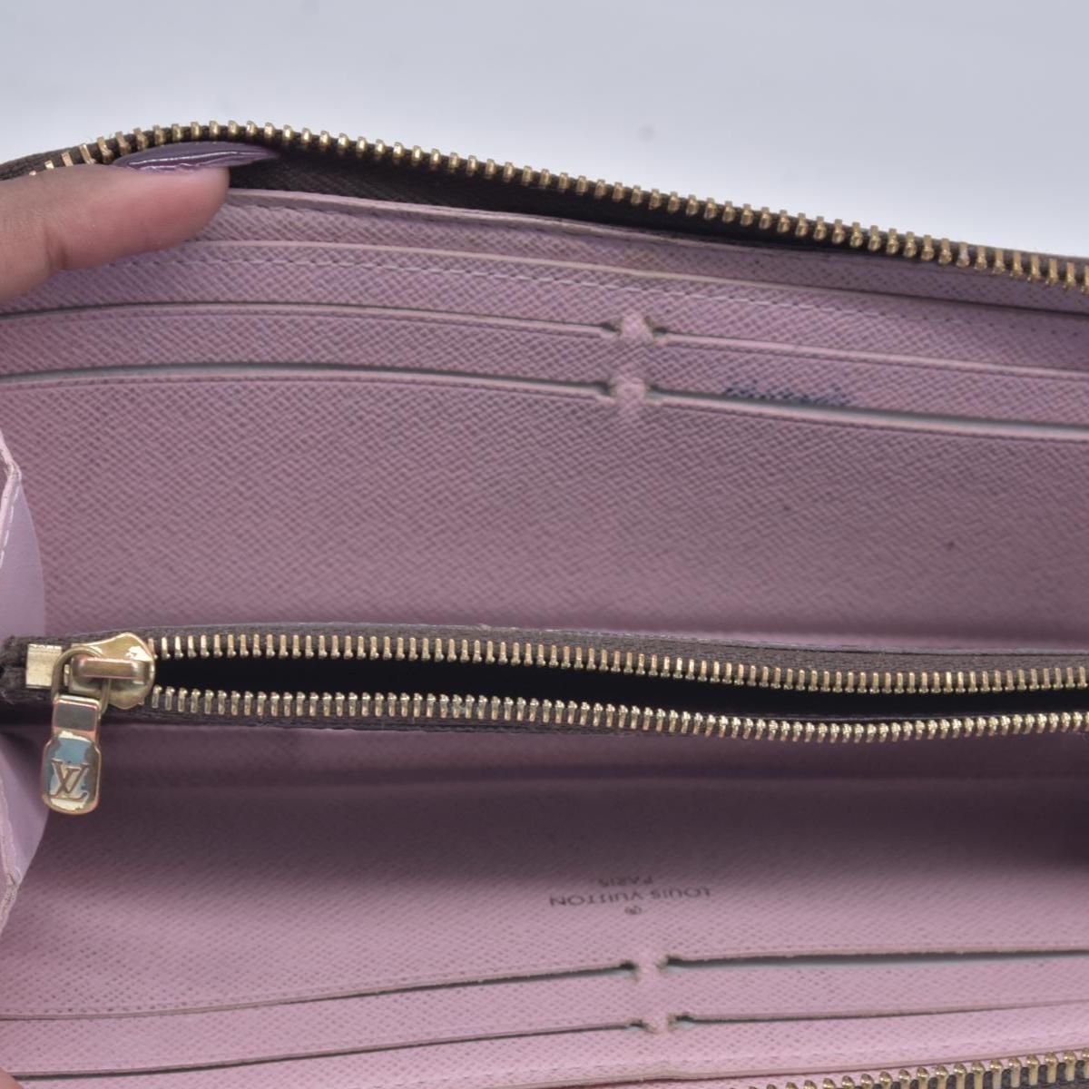 $570 2017 LOUIS VUITTON Monogram Clemence Long Wallet Rose SD3187 CONSIGNMENT 10021636