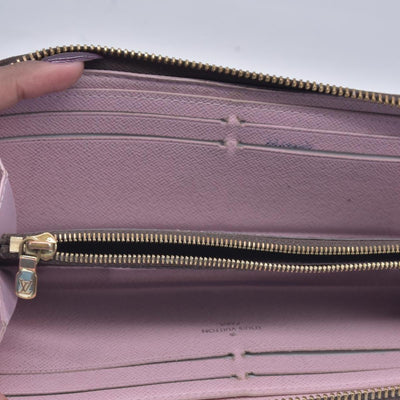 $570 2017 LOUIS VUITTON Monogram Clemence Long Wallet Rose SD3187 CONSIGNMENT 10021636