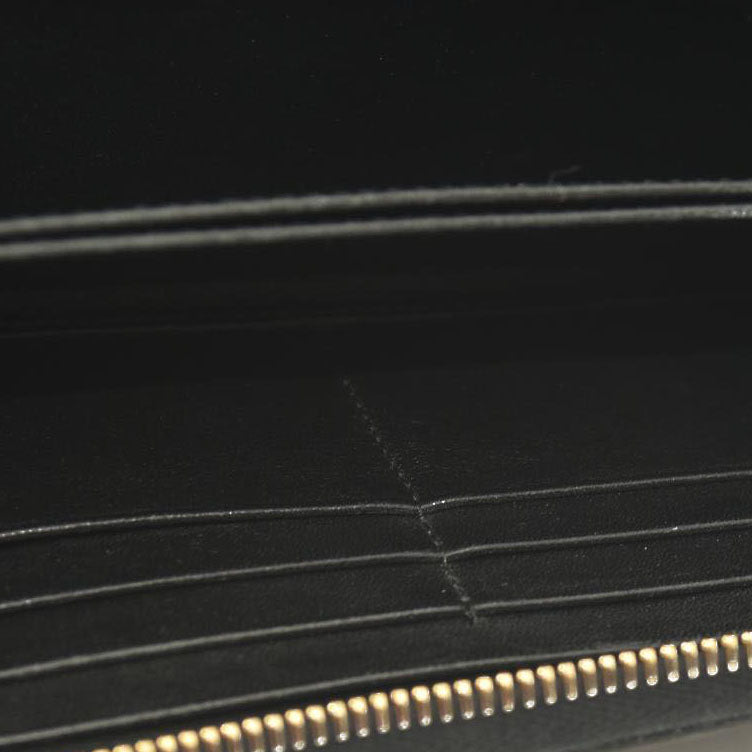 Prada  Saffiano Metal Zip Around Wallet Black