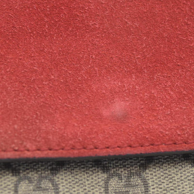 $2600 Gucci GG Supreme Monogram Suede Cudu Medium Dionysus Shoulder Bag Beige Ebony Vulcanic Red CONSIGNMENT