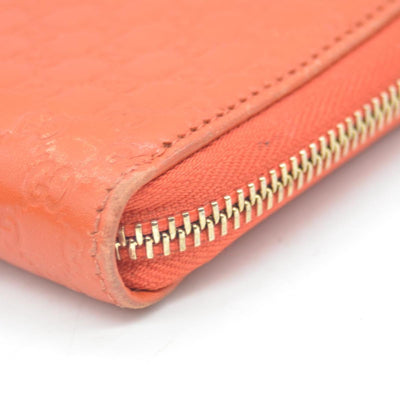 Gucci Microguccissima Zip Around Wallet Orange CONSIGNMENT