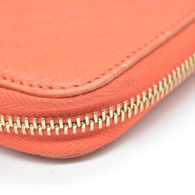Gucci Microguccissima Zip Around Wallet Orange CONSIGNMENT