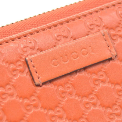 Gucci Microguccissima Zip Around Wallet Orange CONSIGNMENT