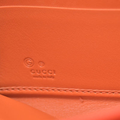 Gucci Microguccissima Zip Around Wallet Orange CONSIGNMENT