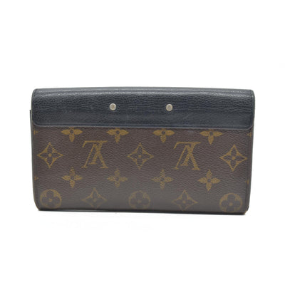 $1140 Louis Vuitton  Monogram Pallas Wallet Black