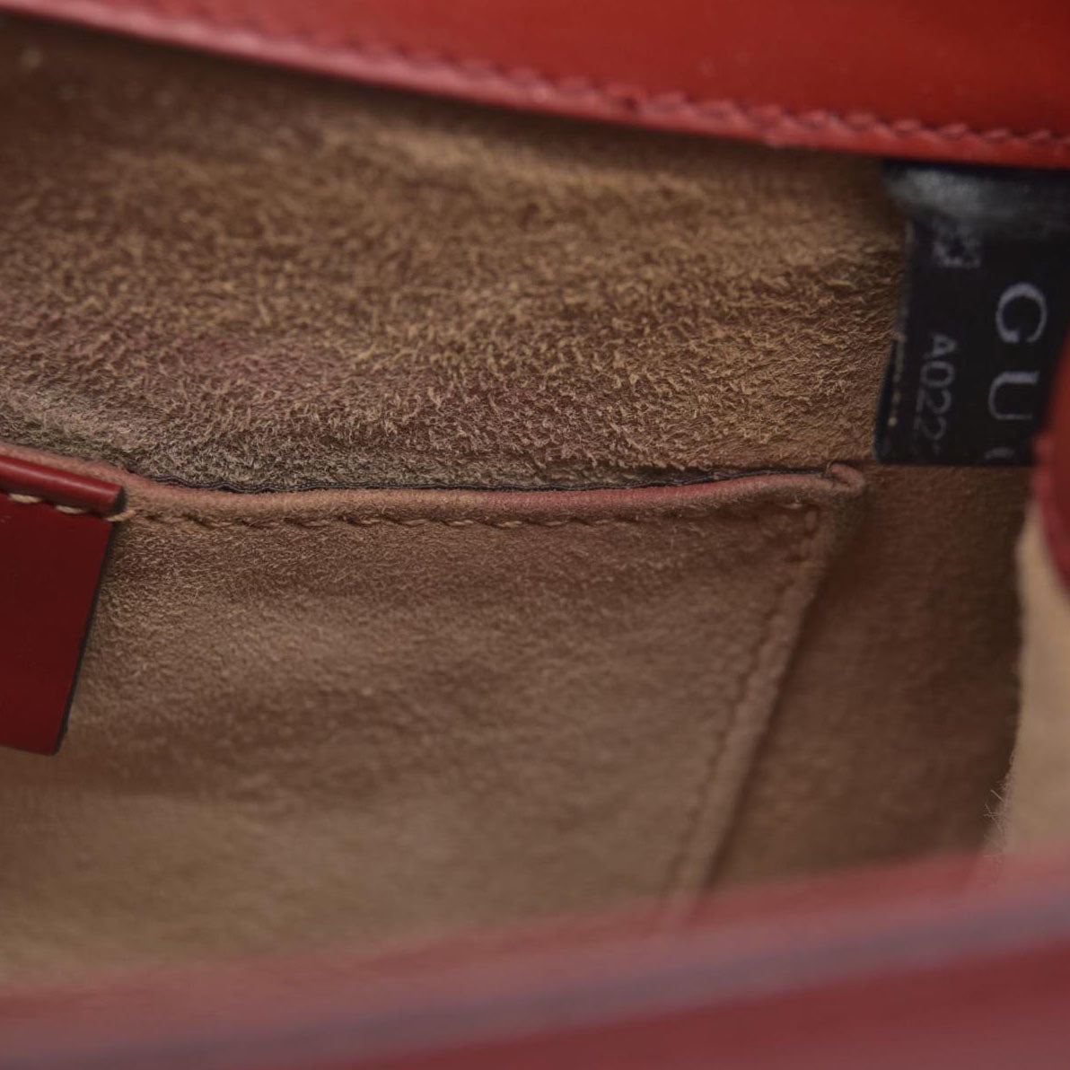 $1980 Gucci  Calfskin Mini Sylvie Chain Shoulder Bag Hibiscus Red