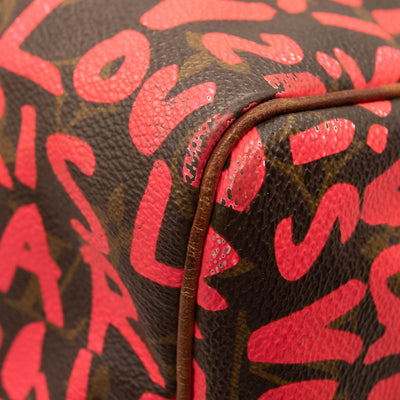 Louis Vuitton Monogram Graffiti Speedy 30 Fuchsia