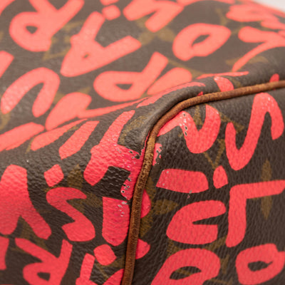 Louis Vuitton Monogram Graffiti Speedy 30 Fuchsia
