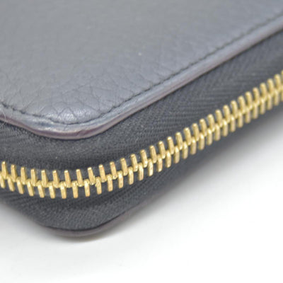 $1130 Louis Vuitton Comet Taurillon Leather Zip Zippy Long Wallet MI2158