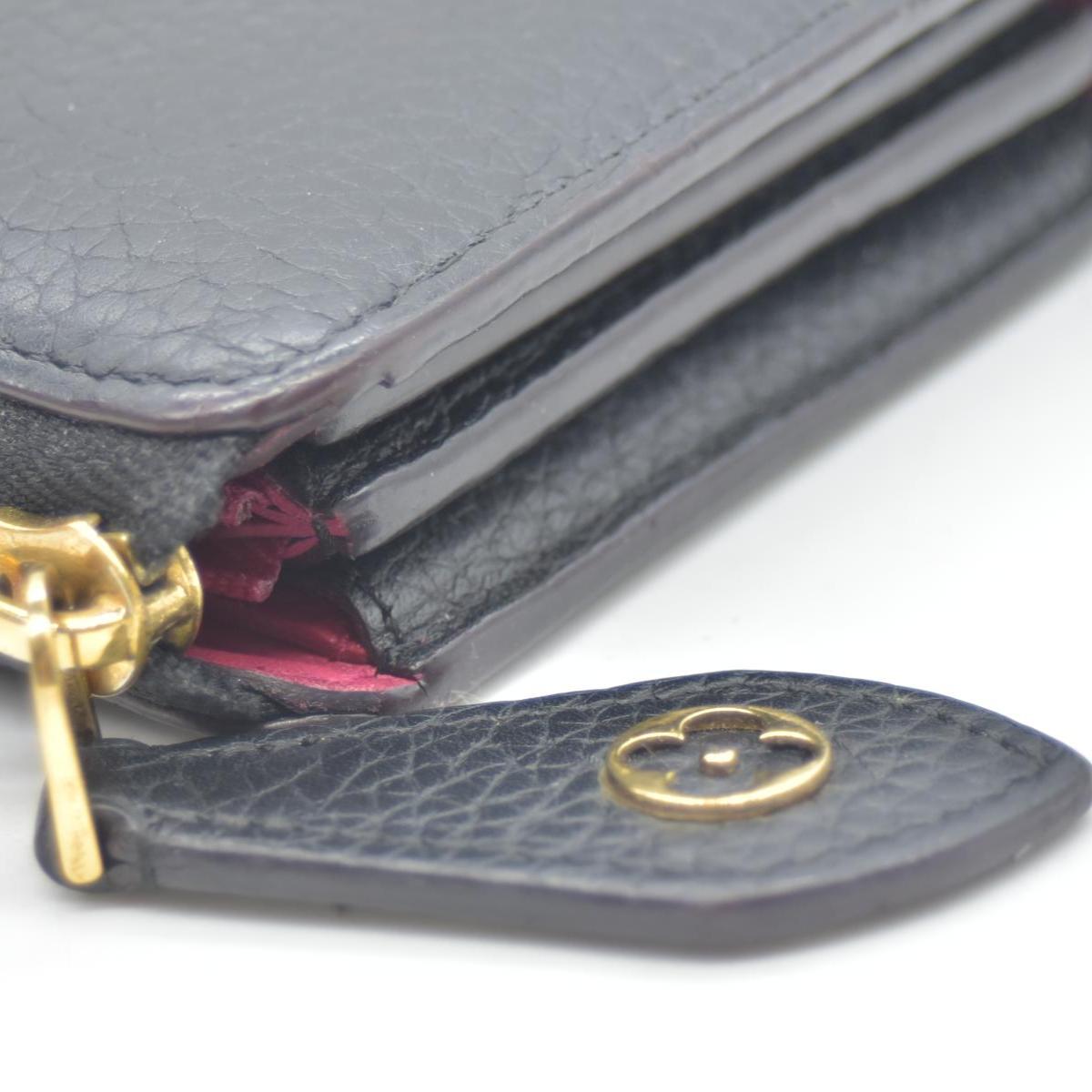 $1130 Louis Vuitton Comet Taurillon Leather Zip Zippy Long Wallet MI2158