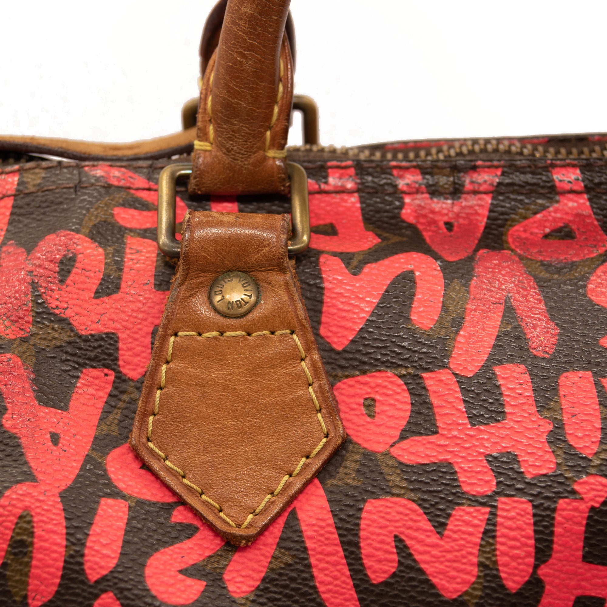Louis Vuitton Monogram Graffiti Speedy 30 Fuchsia