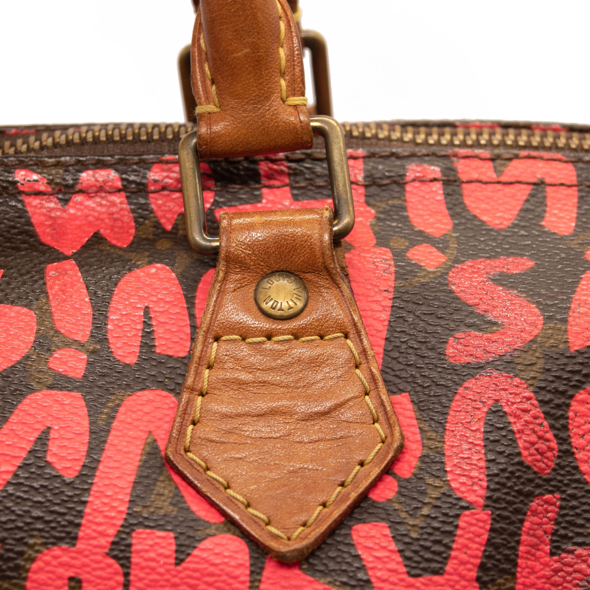 Louis Vuitton Monogram Graffiti Speedy 30 Fuchsia