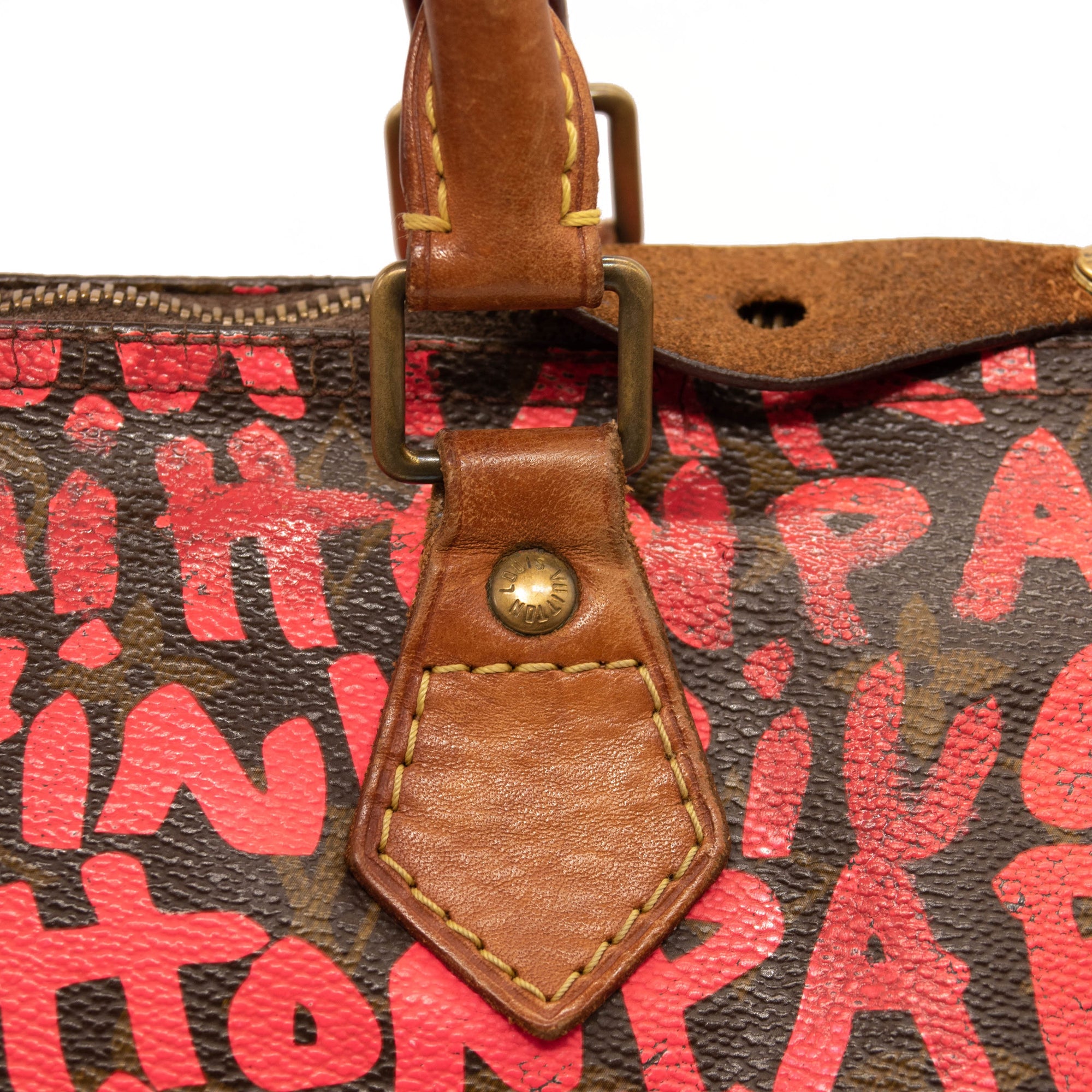 Louis Vuitton Monogram Graffiti Speedy 30 Fuchsia