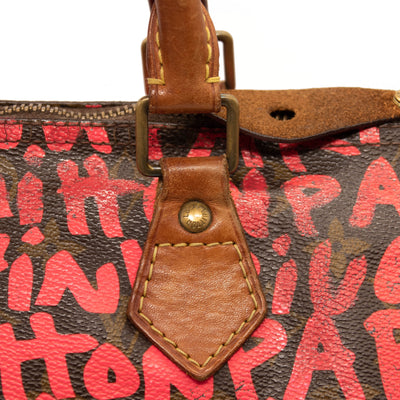 Louis Vuitton Monogram Graffiti Speedy 30 Fuchsia