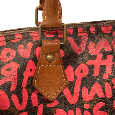 Louis Vuitton Monogram Graffiti Speedy 30 Fuchsia