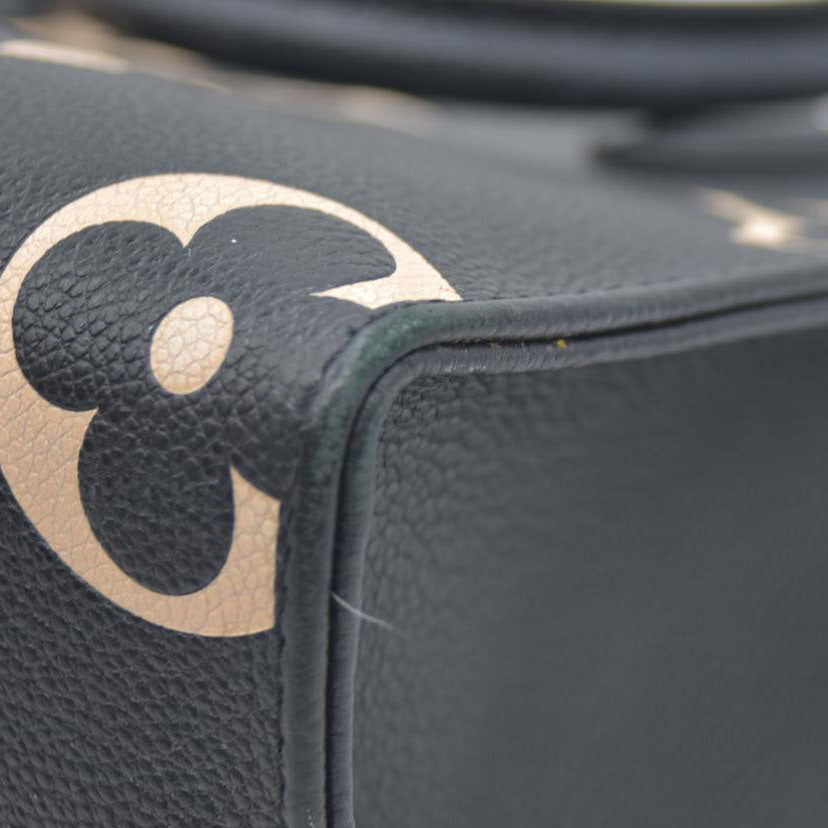 AUCTION $3550 Louis Vuitton Bicolor Monogram Empreinte Leather Onthego PM RFID