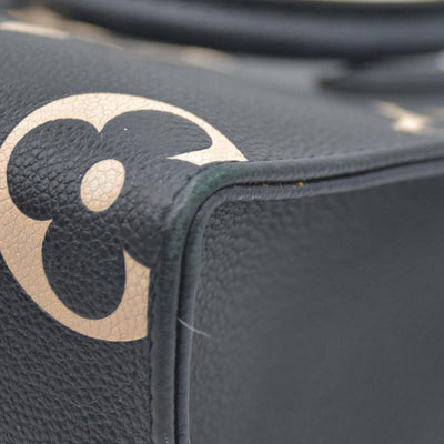 AUCTION $3550 Louis Vuitton Bicolor Monogram Empreinte Leather Onthego PM RFID