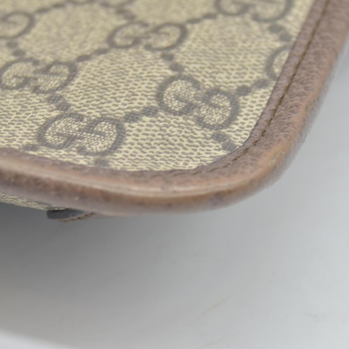$1200 Gucci GG Supreme Monogram Neo Vintage Web Belt Bag Brown CONSIGNMENT