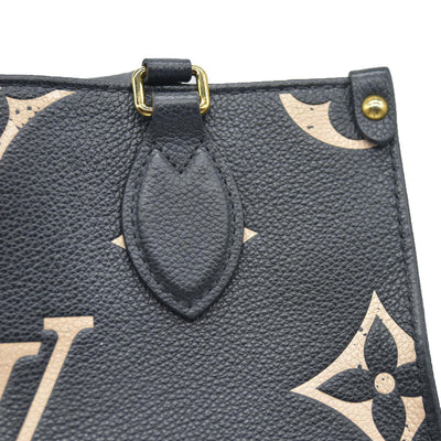 AUCTION $3550 Louis Vuitton Bicolor Monogram Empreinte Leather Onthego PM RFID