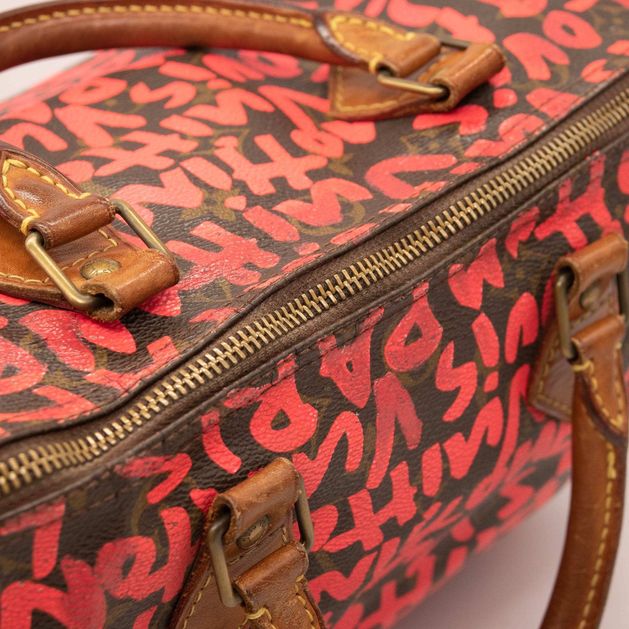 Louis Vuitton Monogram Graffiti Speedy 30 Fuchsia