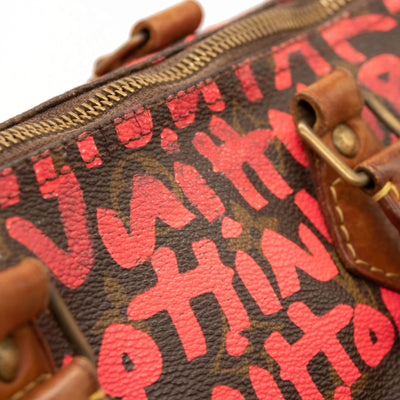 Louis Vuitton Monogram Graffiti Speedy 30 Fuchsia