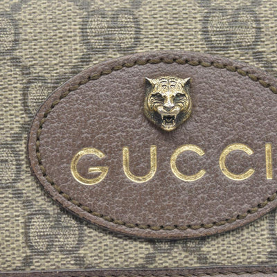 $1200 Gucci GG Supreme Monogram Neo Vintage Web Belt Bag Brown CONSIGNMENT