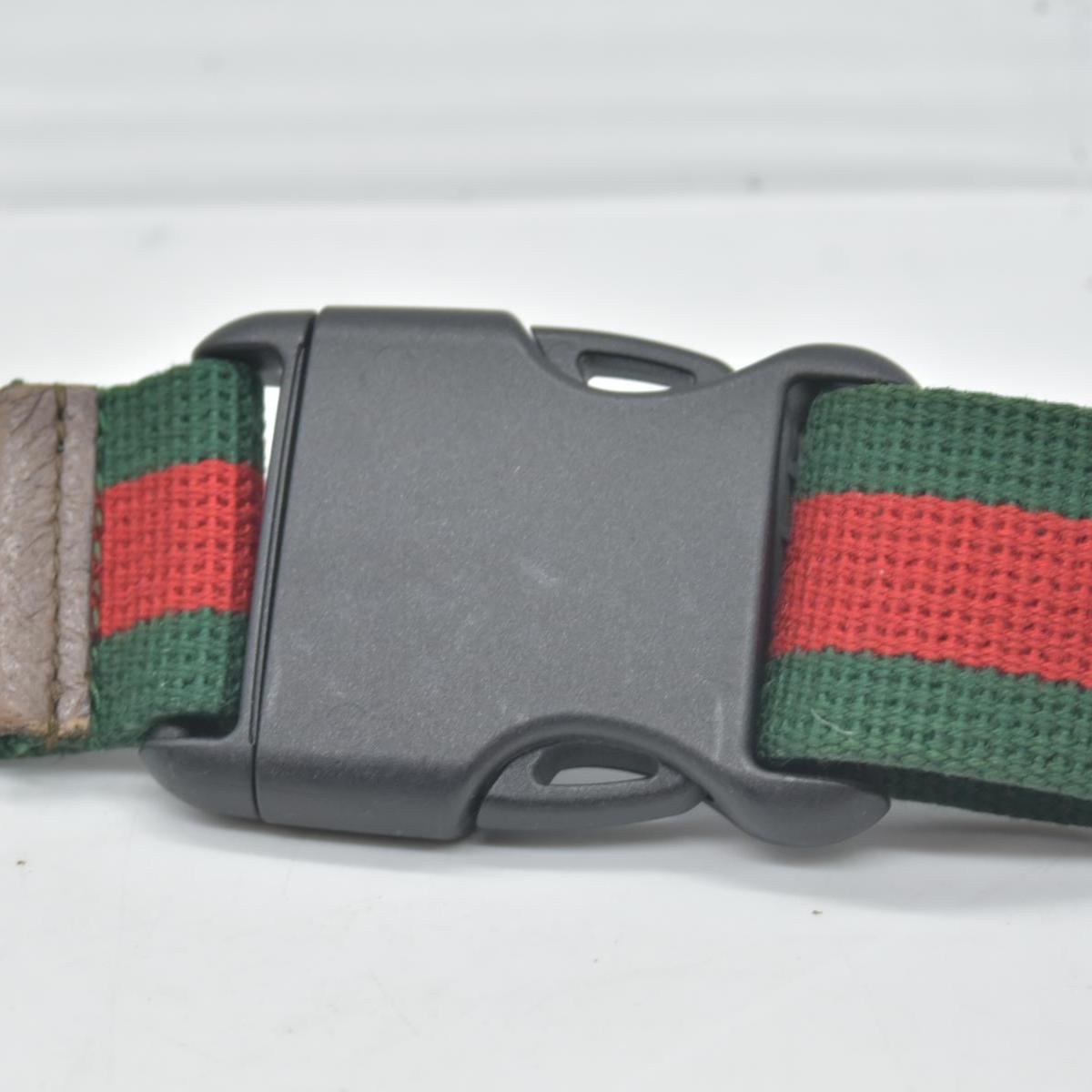 $1200 Gucci GG Supreme Monogram Neo Vintage Web Belt Bag Brown CONSIGNMENT