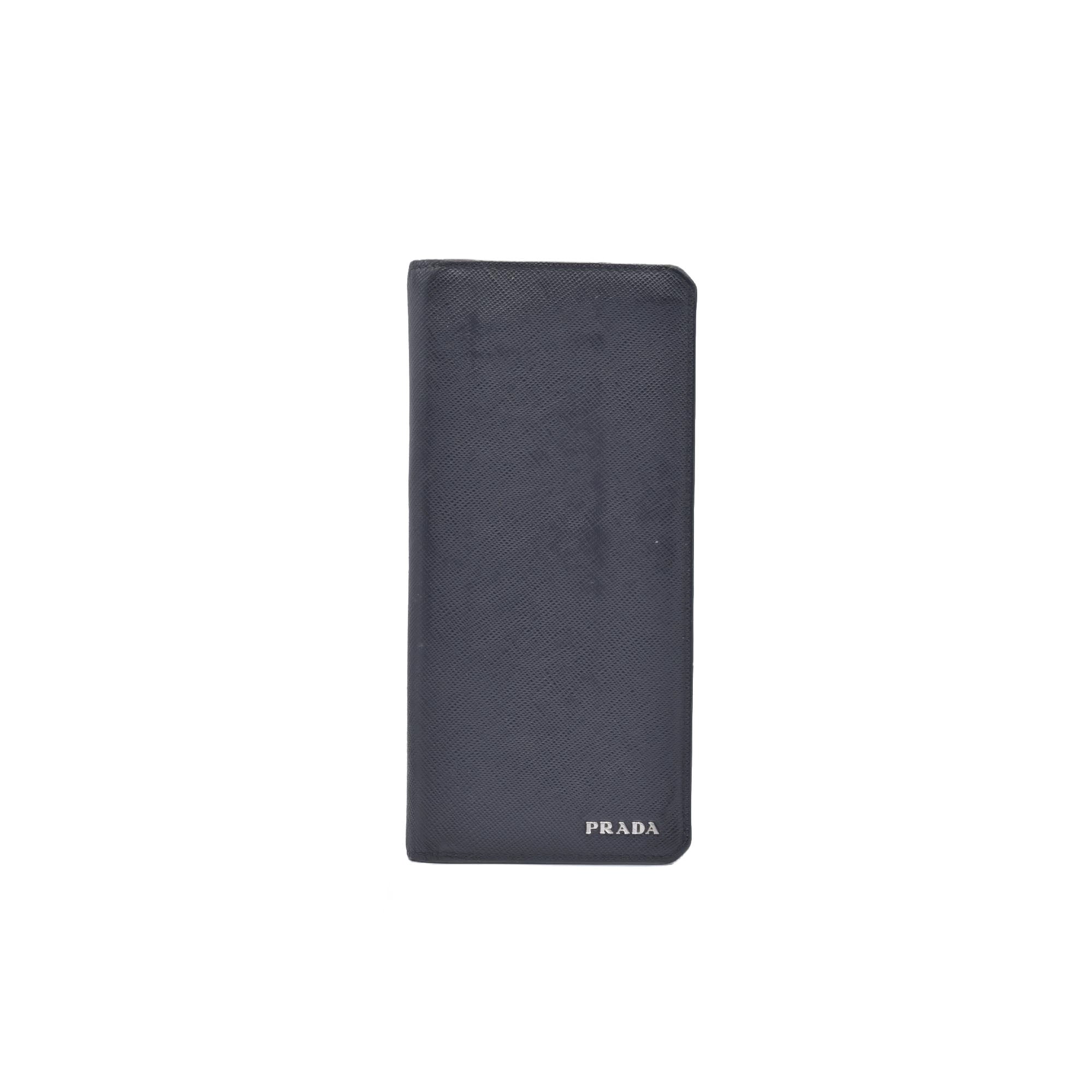 Prada Saffiano Bicolore Long Wallet Leather Long Wallet CONSIGNMENT 10020929