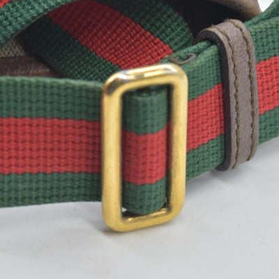 $1200 Gucci GG Supreme Monogram Neo Vintage Web Belt Bag Brown CONSIGNMENT