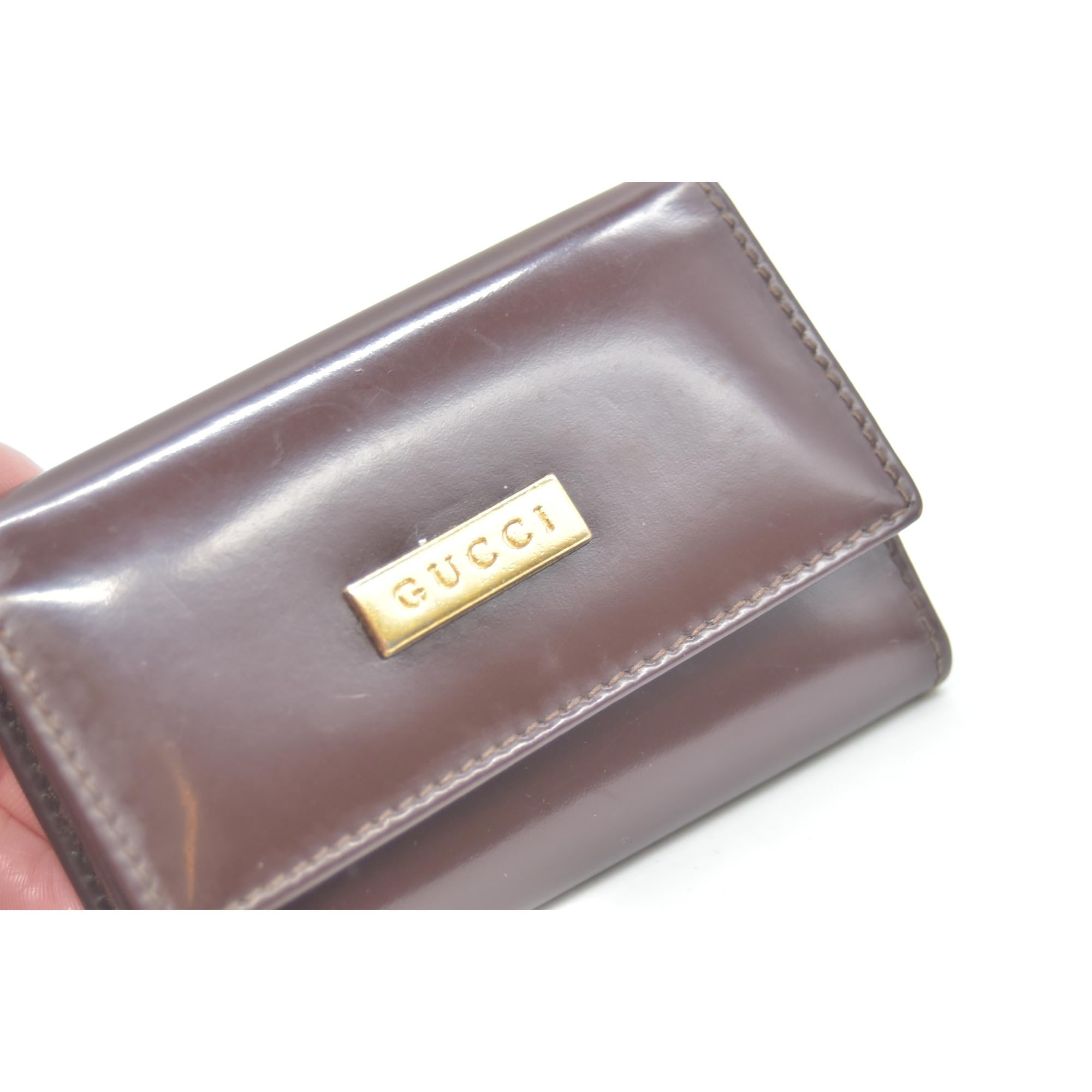 GUCCI Double G Leather 6 Ring Key Case Brown CONSIGNMENT