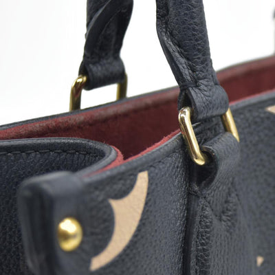 AUCTION $3550 Louis Vuitton Bicolor Monogram Empreinte Leather Onthego PM RFID